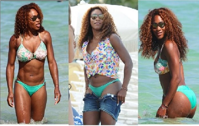 Serena Williams shows off her famously toned