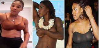 15 overwhelming pictures Of Serena Williams we can’t stop looking at… Serena Williams Shows Off Rock Hard Abs pic at the Miami beach