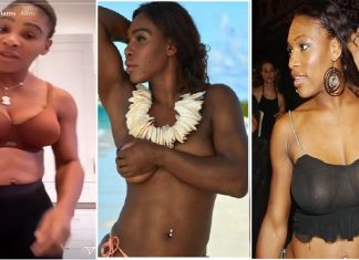 15 overwhelming pictures Of Serena Williams we can’t stop looking at… Serena Williams Shows Off Rock Hard Abs pic at the Miami beach
