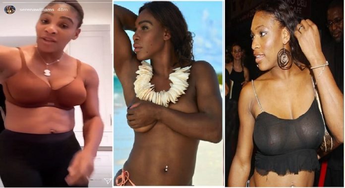 Serena Williams Shows Off Rock Hard Abs pic at the Miami beach