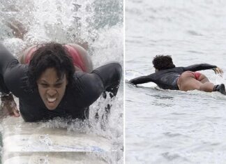 Top Six provoking pictures of Serena Williams that caused a stir on IG — A Thread Serena Williams surfing in skimp