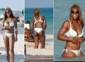 14 private photos: Look at Serena Williams intimately spends day with two unidentified men Serena Williams goes topless promotes body at the beach